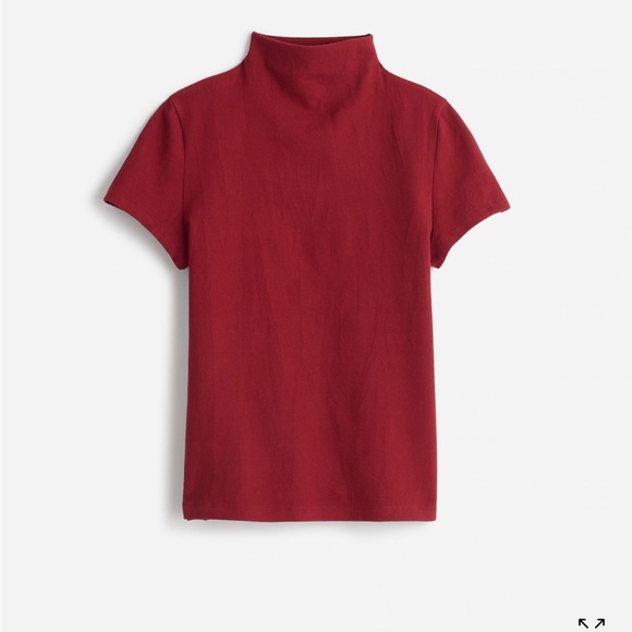 Madewell Tops - Madewell Short-Sleeve Mockneck Tee Womens XS‎ Red